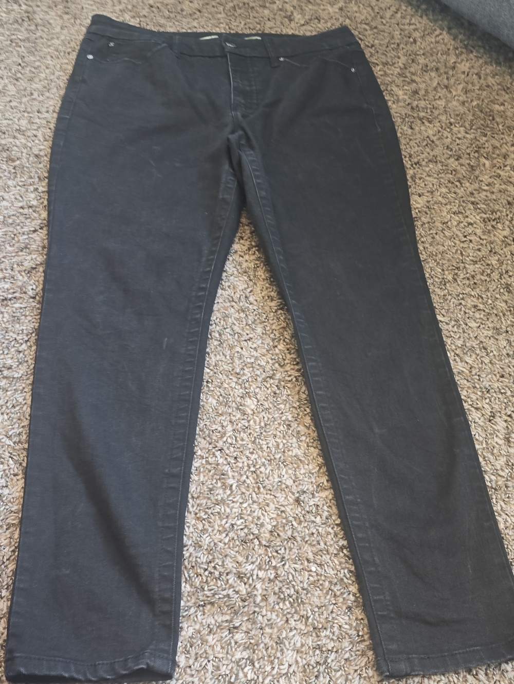 Seven7 Women's Relaxed Black Jeans